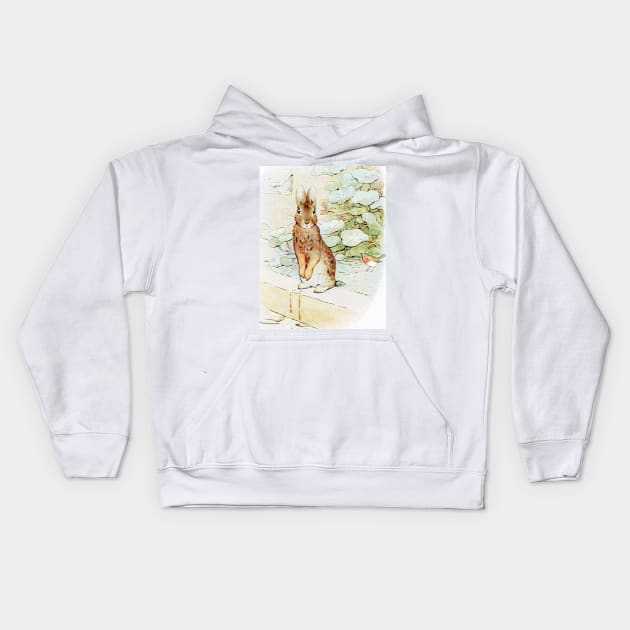 Peter Rabbit Lost in the Garden Kids Hoodie by forgottenbeauty